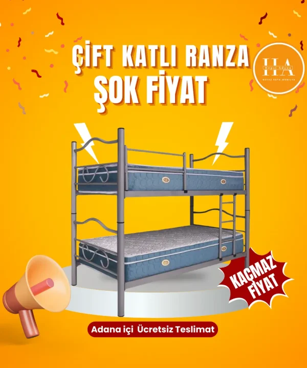 Metal Çift Katlı Ranza