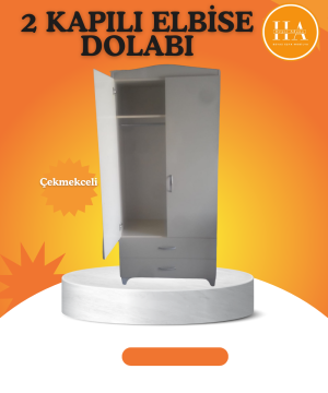2 Kapılı Elbise Dolabı
