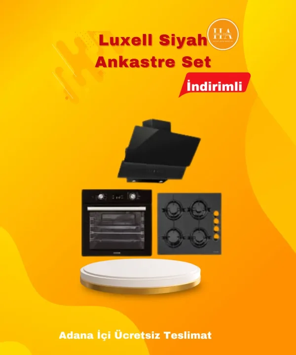 Luxell Siyah Ankastre Set Adana