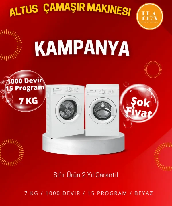 ALTUS 7 kg 1000 Devir Çamaşır Makinesi
